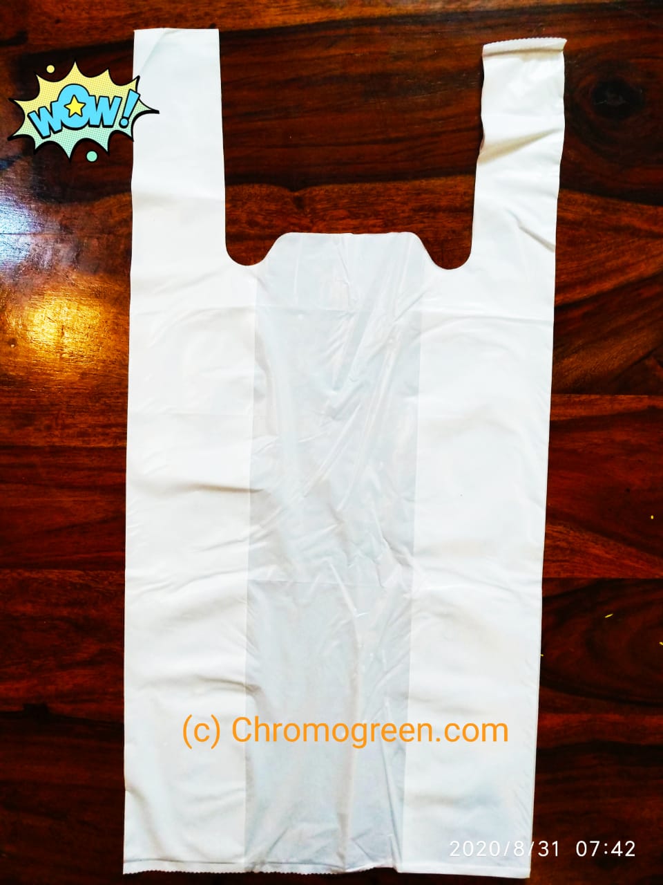 W Cut Plain White Biodegradable Carry Bag, Size (in inches): 10x4 Inch at  Rs 240/kg in Ahmedabad